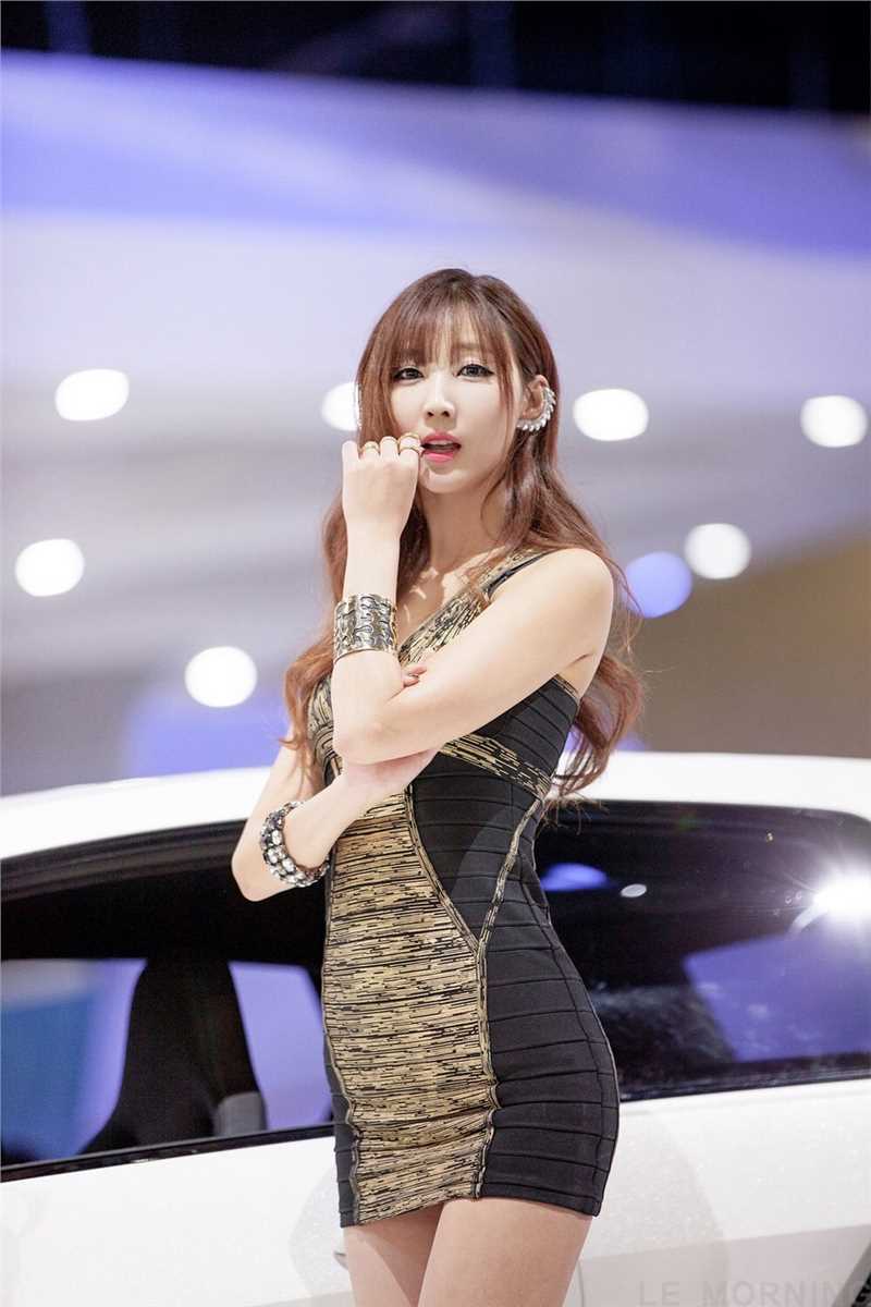 精选制服黑丝车模户外迷人图册